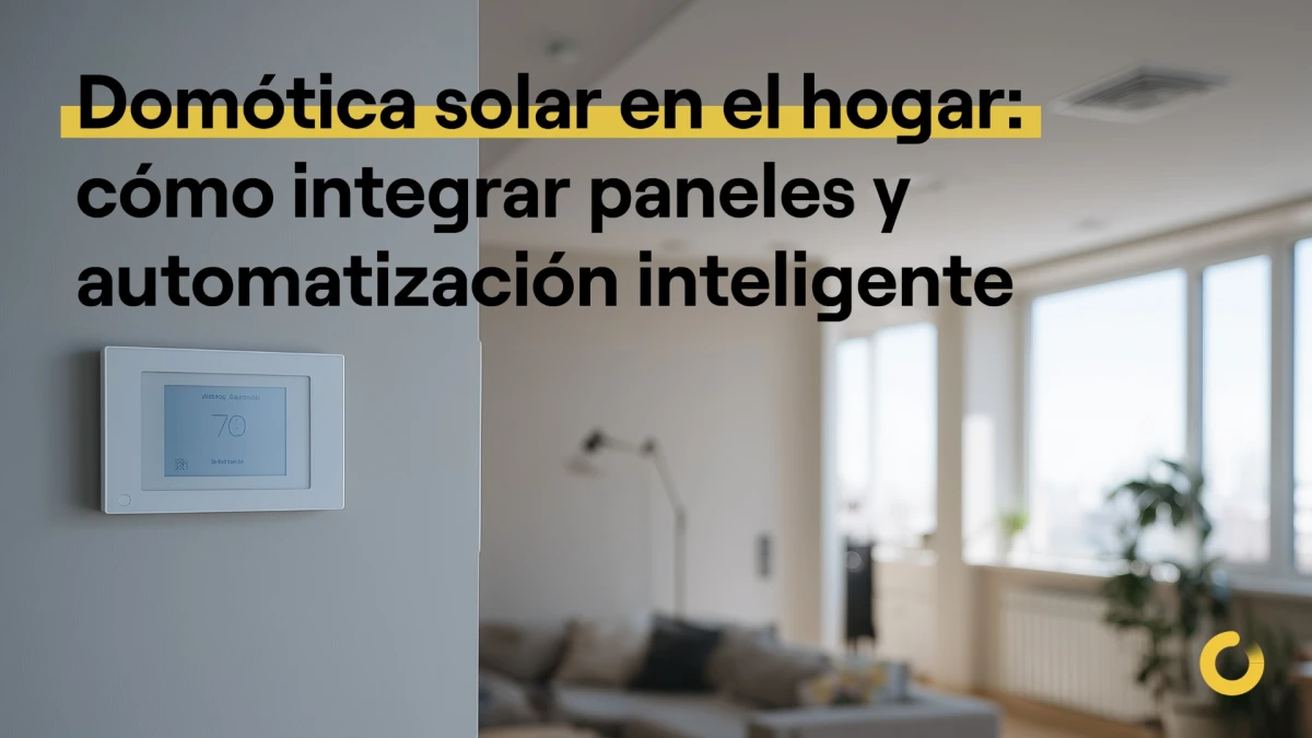 Domótica solar en el hogar