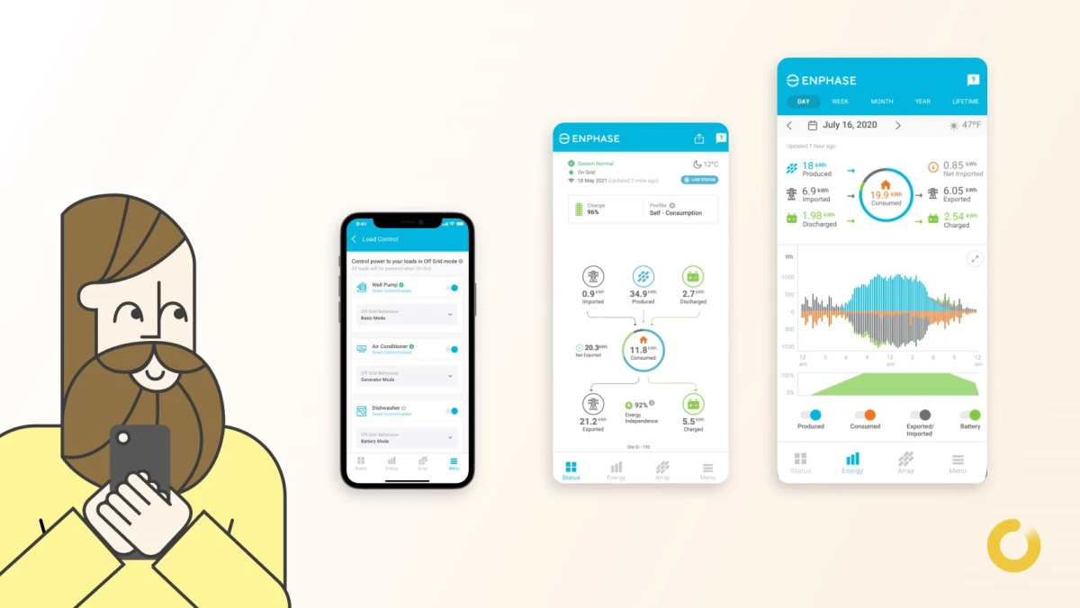 Aprende a monitorizar tu instalación con la app de Enphase Enlighten